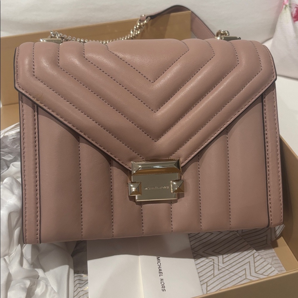 Michael Kors blush/fawn shoulder bag